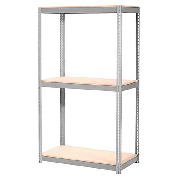 Expandable Starter Rack 96x36x84 3 Level Wood Deck 1100 lb. Cap Per Deck GRY